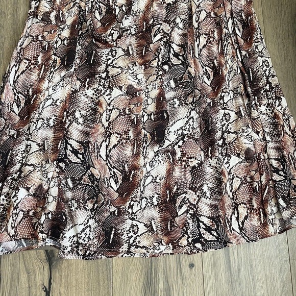 NEW Melissa Obadash Size Large Skirt Elsa Belted Snake Print Voile Maxi Skirt - Picture 8 of 13